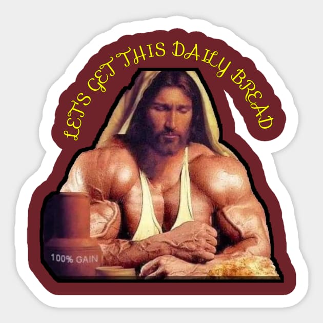 Swolemate Jesus Sticker by Roomitt